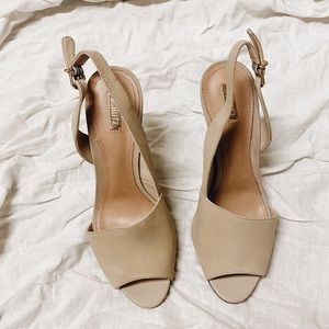 Schutz sandalia salto alto nobuck oyster heels